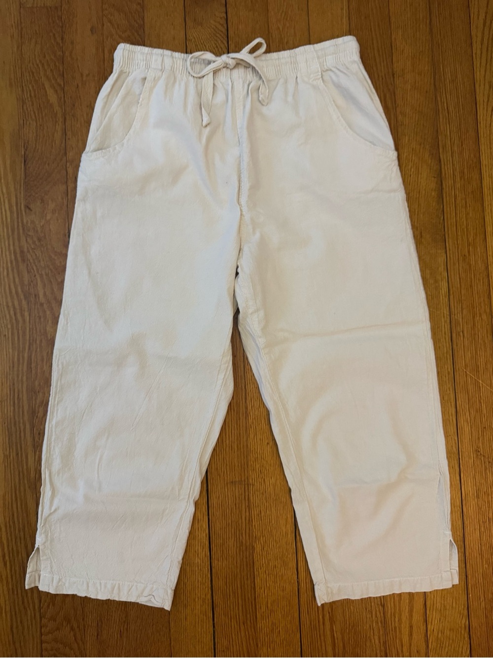 Ragtop Cotton Drawstring Capri Pants